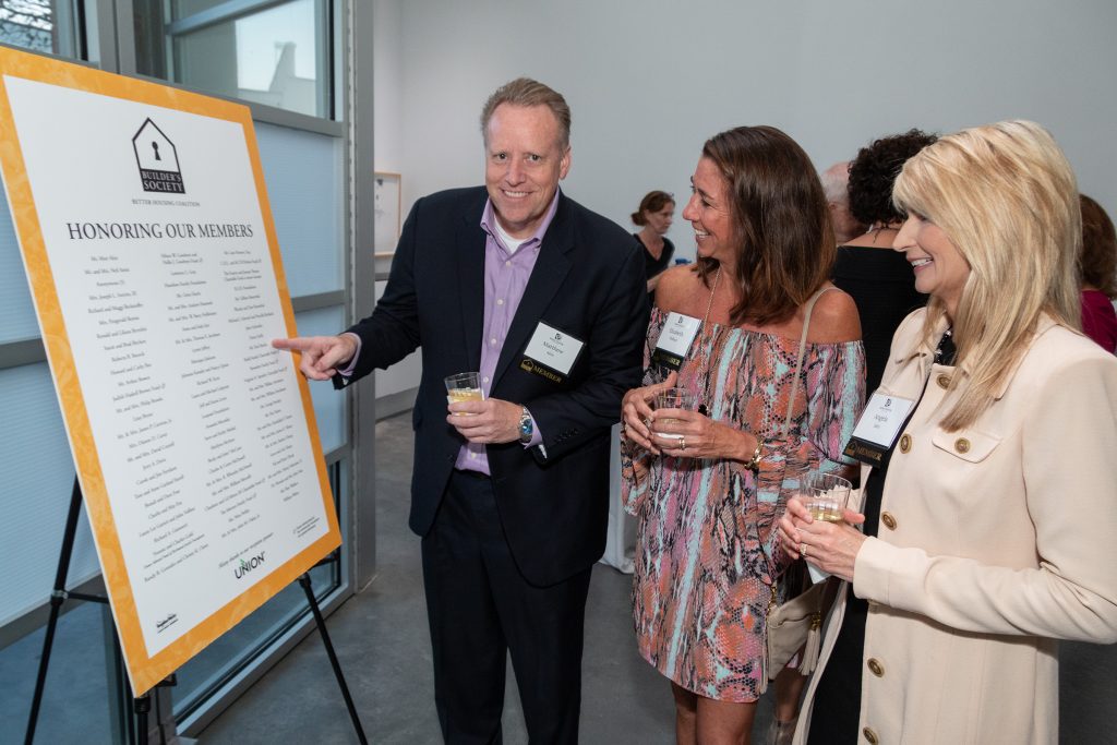 Builder's Society reception guests find their names on the honor roll