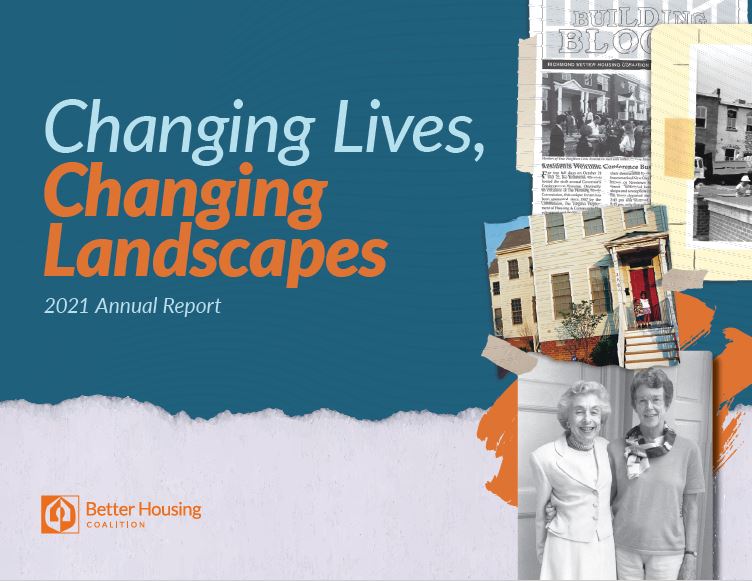 Image: front cover of the Better Housing Coalition's 2021 annual report