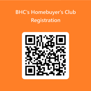 QR code for registration in BHC's Homebuyer's Club